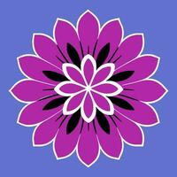 fleur logo vecteur Facile abstrait plat mandala tatouage plante Couleur fleur fleuron Floraison pochoir photo