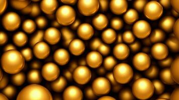 rempli avec d'or des balles arrière-plan, riche, la vie Obliger concept, des atomes ai généré photo
