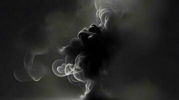 noir fumée foncé Contexte mystérieux la magie surprise flou magique ai généré photo