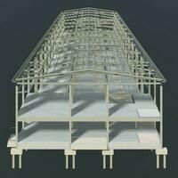 3d illustration de bâtiment structure photo