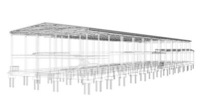 3d illustration de bâtiment structure photo