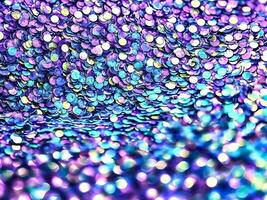 paillettes proche en haut macro abstrait Contexte avec-bleu paillettes et lilas Couleur photo