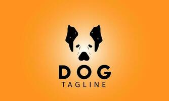 Facile silhouette chien tête logo conception photo