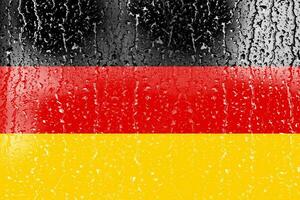 3d drapeau de Allemagne sur une verre photo