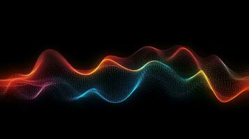 un abstrait représentation de du son vagues et la musique fréquences. génératif ai photo