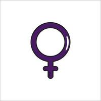 symbole de féminisme signe, femelle symbole. aux femmes droits journée. international aux femmes journée. blanc Contexte photo