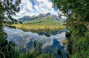 miroir des lacs, terre du sud, Nouveau zélande photo