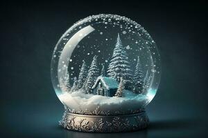 une neige globe Noël Contexte généré par ai photo