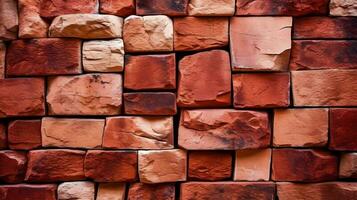 fond de texture de mur de brique rouge. photo