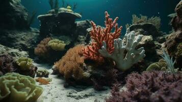 une corail récifs du quotidien cycle de alimentation à du repos photo