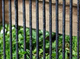 clôture en fer avec texture rouille photo