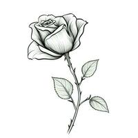 conception Rose fleur ai généré photo