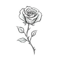floral Rose fleur ai généré photo