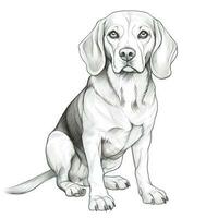 animal beagle chien ai généré photo