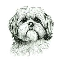 vétérinaire shih tzu chien ai généré photo