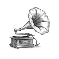 record gramophone ai généré photo