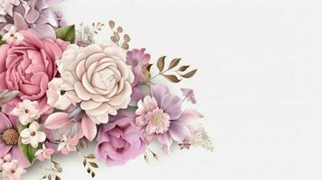 numérique mariage invitation fleur décoration modèle photo