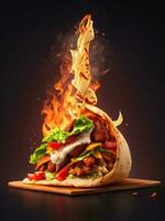 le meilleur chaud épicé Burger la photographie images volonté satisfaire votre les envies, génératif ai photo