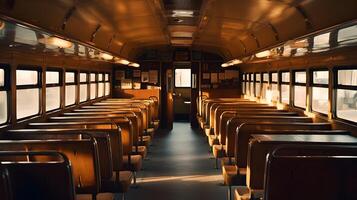 école autobus intérieur ,génératif ai photo