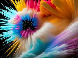 coloré explosion avec haute vitesse vif Couleur poudre. génératif ai. photo