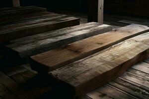 en bois planches Contexte texture établi avec génératif ai technologie. photo
