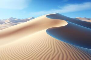 solitaire le sable dunes ours témoin à le conséquences de global chauffage ai généré photo