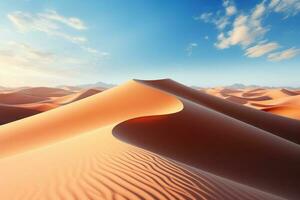 solitaire le sable dunes ours témoin à le conséquences de global chauffage ai généré photo