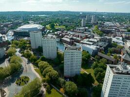 aérien vue de le ebirmingham ville centre. photo