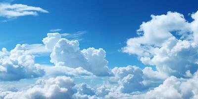 des nuages et bleu ciel copie espace Contexte. ai généré photo