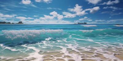 océan l'eau plage Contexte. ai généré photo