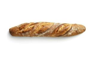 fraîchement cuit baguette isolé sur blanc Contexte. génératif ai photo