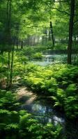 luxuriant vert les forêts plante Contexte. ai généré photo