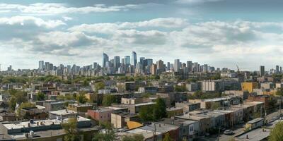 paysage urbain panorama bâtiment Contexte. ai généré photo