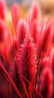 rouge herbe flou fond d'écran Contexte. ai généré photo