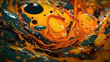 magnifique abstraction de liquide des peintures ai généré image photo