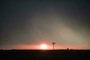 pampa le coucher du soleil paysage, la pampa, Argentine photo