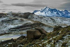 torres del paine nationale parc paysage, patagonie, Chili. photo