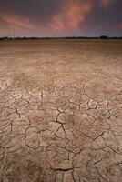 fissuré Terre, désertification processus, la la pampa province, patagonie, Argentine. photo