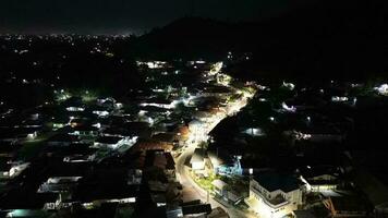 aérien vue de le ville à nuit photo