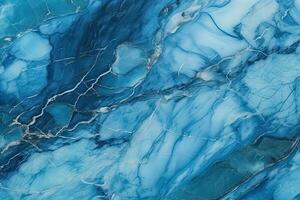bleu marbre texture Contexte. bleu marbre sol et mur tuile. Naturel granit pierre. ai généré photo
