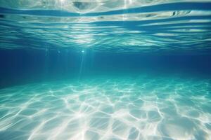 bleu et surface sous-marin Contexte. ai généré photo