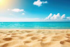 le sable plage et ciel. abstrait brouiller défocalisé Contexte. ai généré photo