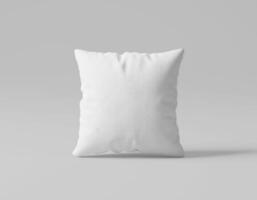 prime qualité carré oreiller coussin maquette isolé sur blanc Contexte photo