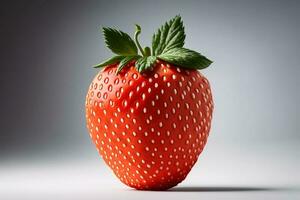 Célibataire Frais fraise fruit. ai généré photo