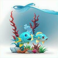 multi coloré poisson nager dans le océan le univers photo