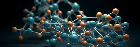 molécules dans le soulagement - une 3d exploration dans le monde de science. scientifique Contexte photo