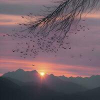 ck de des oiseaux, des oiseaux migration, génératif ai photo