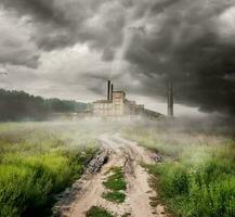 thermique station et pays route photo