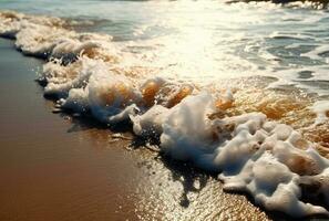 vagues sur la plage photo