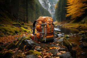 randonnée équipement dans le montagnes photo